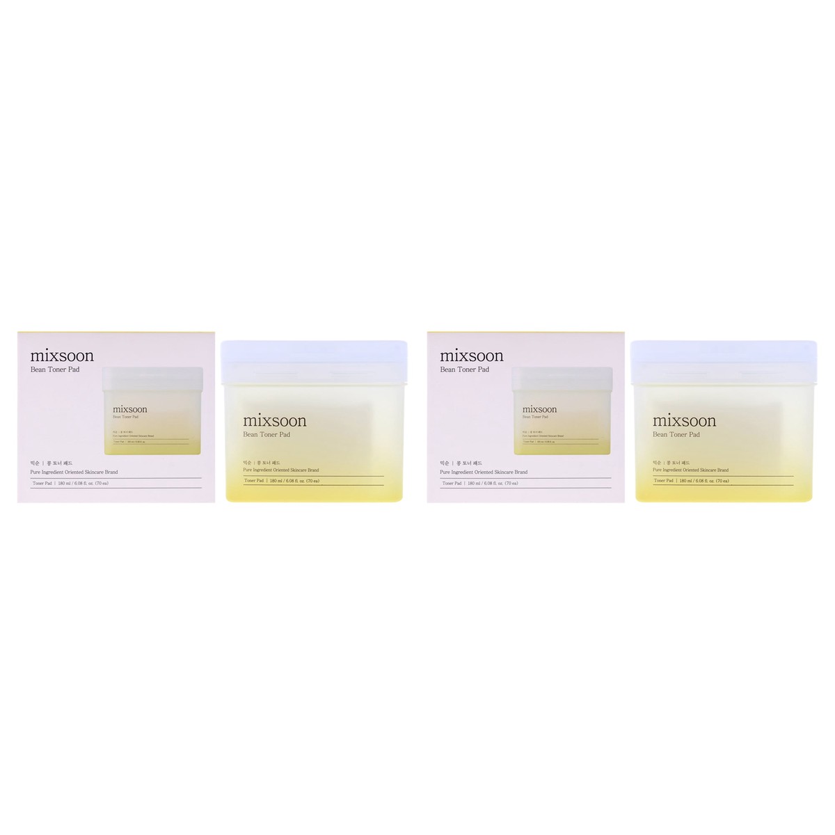 Mixsoon Bean Toner Pad by Mixsoon for Unisex - 70 Pc Pads - Pack of 2