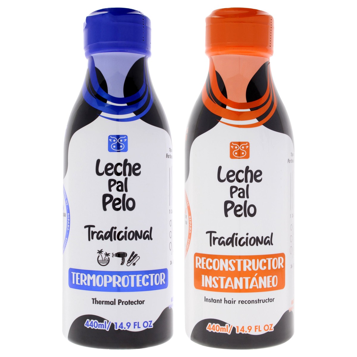 Leche Pal Pelo Traditional Kit by Leche Pal Pelo for Women - 2 Pc Kit 14.9oz Thermal Protector, 14.9oz Instant Hair Reconstructor