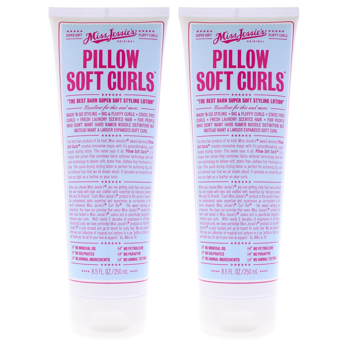 Miss Jessies Pillow Soft Curls by Miss Jessies for Unisex - 8.5 oz Lotion - Pack of 2