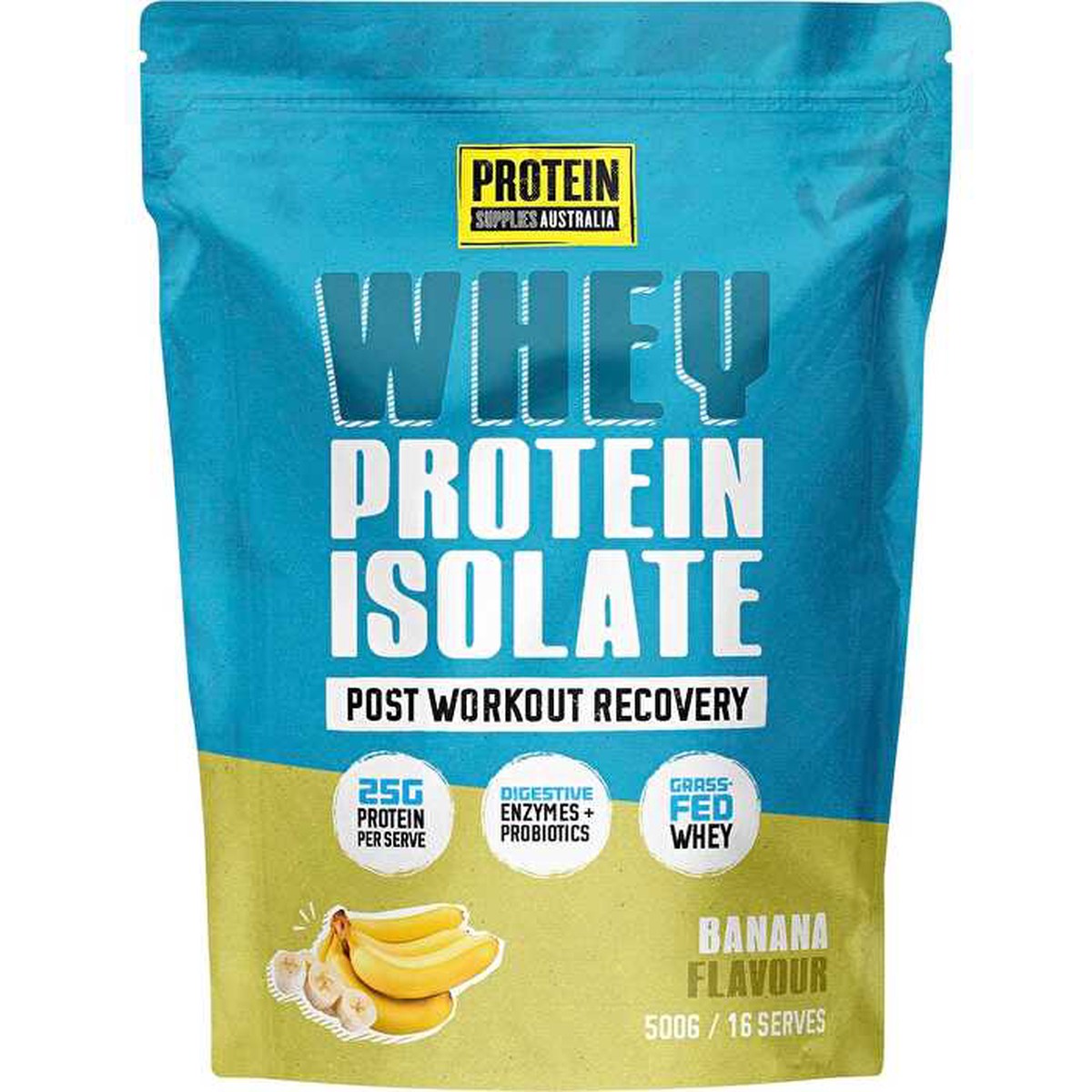 Protein Supplies Australia WPI Whey Protein Isolate Banana 500g