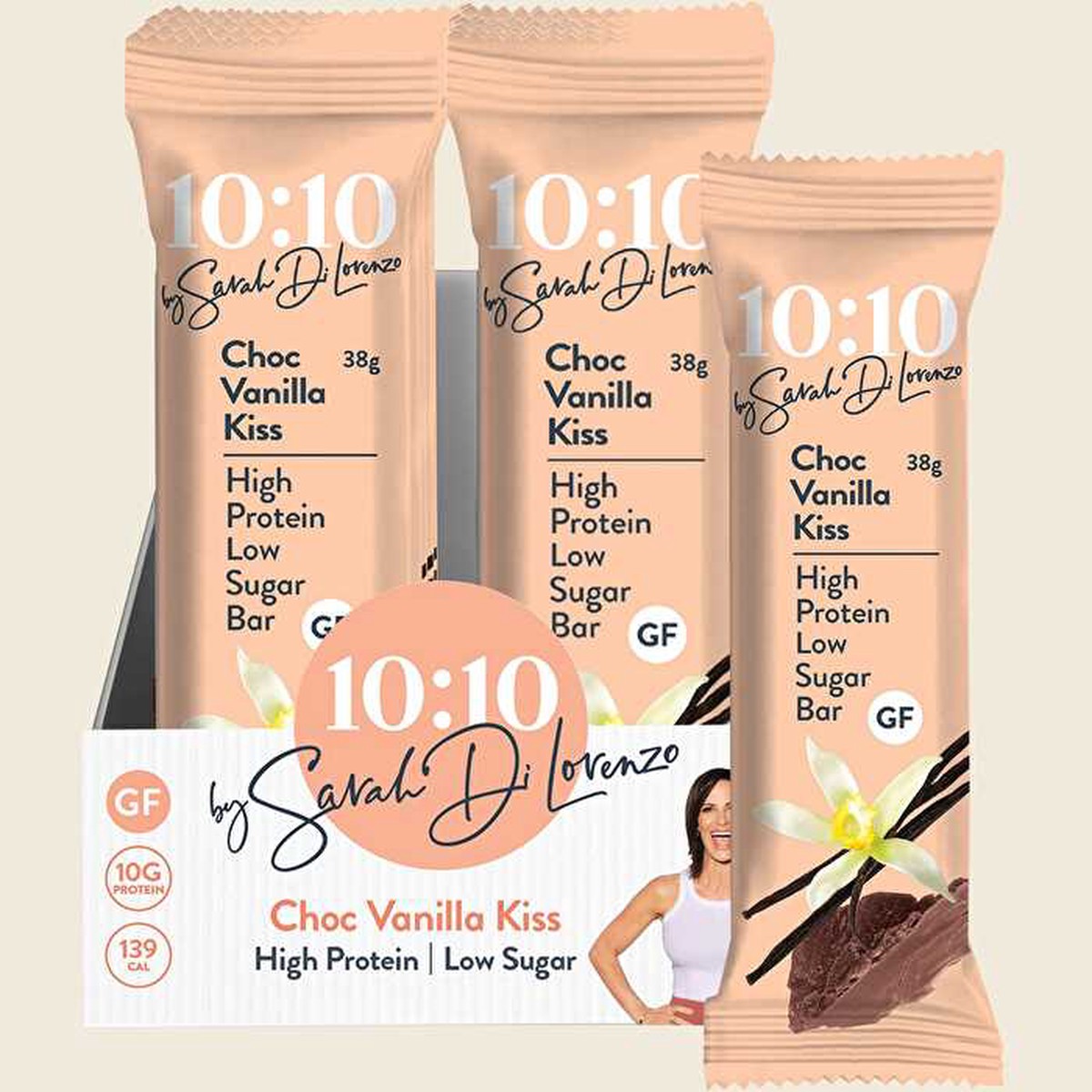 10:10 By Sdl Protein Snack Bar Choc Vanilla Kiss 14x38g