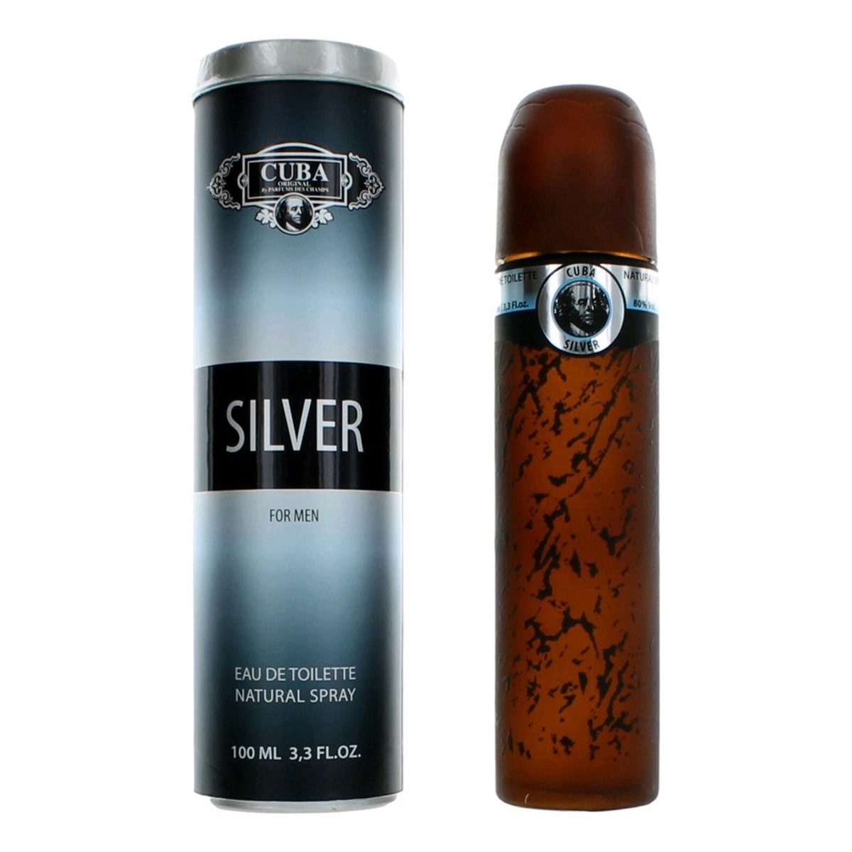 Hot Sale Cuba Silver by Cuba, 3.4 oz EDT Spray for Men
